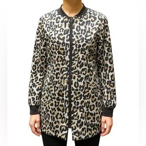 Sanctuary leopard print Full zip Coat women’s S Animal print Black Tan